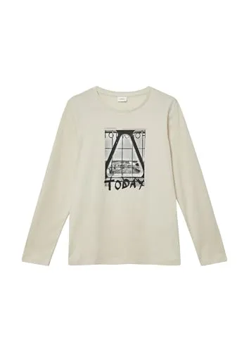 s.Oliver Langarm-Jersey-Shirt mit Frontprint