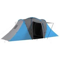 Furnicato Tunnelzelt Campingzelt für 4-6 Personen Grau Blau