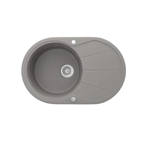 Bergström Granit Spüle 780x500mm – Hochwertige Küchenspüle - Sanitäranlagen & Zubehör – Erstklassige Verarbeitung mit 80% Quarzanteil für außergewöhnliche Langlebigkeit und modernes Design.