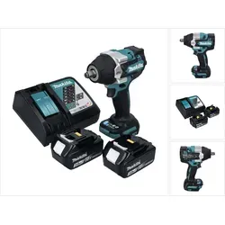 Makita DTW 700 RF Akku Schlagschrauber 18 V - Akkuschrauber mit 700 Nm Drehmoment, ideal für anspruchsvolle Schraubarbeiten. Inklusive 2x 3,0 Ah Akkus und Ladegerät für maximale Flexibilität.