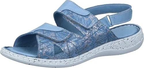 Comfortabel Damen 910283-55 Sandale, Blau, 37 EU - Wanderschuhe mit bequemem Slip-On Design, aus echtem Leder und gepolsterter Sohle für höchsten Tragekomfort bei jedem Abenteuer.