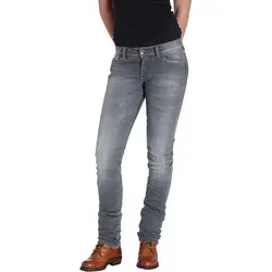 Rokker The Donna Grey Damen Motorrad Jeans, grau, Größe 29 - Hochabriebfeste Motorradjeans im Five-Pocket-Style. Entspricht der Norm EN 17092, Level A für optimalen Schutz. Ideal für stilbewusste Fahrerinnen.