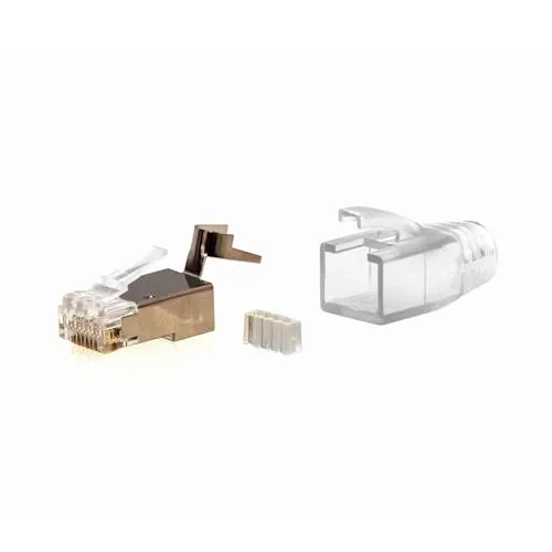 ProfiPatch RJ45 Stecker Cat7/6A/6 LAN Stecker Netzwerkstecker für Verlegekabel geschirmt