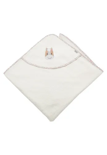 Sterntaler® Kapuzenbadetuch PFERD Sunny 100x100 cm - Badetücher aus 100 % Baumwolle, saugfähig und mit einer süßen Kapuze, ideal für die Kleinsten nach dem Baden.