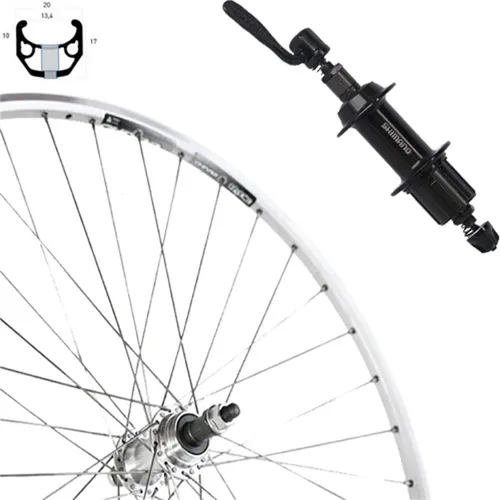 Roland Hinterrad 28 CS-7 - Silber, Aluminium, Schnellspanner - Hinterrad für Fahrräder, 28 Zoll, aus leichtem Aluminium mit Schnellspanner für einfache Montage. Ideal für Tourenfahrer und Alltagsradler.