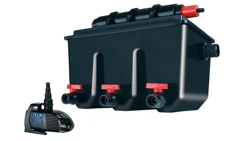 T.I.P. Profi-Teichaußenfilter MTS 30000 UV 25 - Teichfilter & -skimmer mit einer Fördermenge von 3.600 l/h und UV-C-Technologie für klares Wasser und gesunde Teichbewohner.