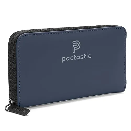 Pactastic Geldbeutel mit 12 Kartenfächer & einem Münzfach | 130 gramm leichtes Portemonnaie für Karten & Bargeld aus wasserabweisendem veganen Tech-Material | 20 x 10 x 2,5 cm