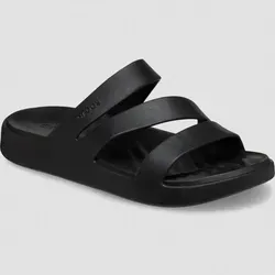 Crocs Sandale Getaway Strappy - Leicht, Nahtlos & Flexibel in Schwarz (Größe 39-40) - Badeschuhe mit innovativer Free Feel Technology für schwerelosen Komfort und optimale Bewegungsfreiheit. Ideal für jeden Anlass und perfekt für den Sommer!