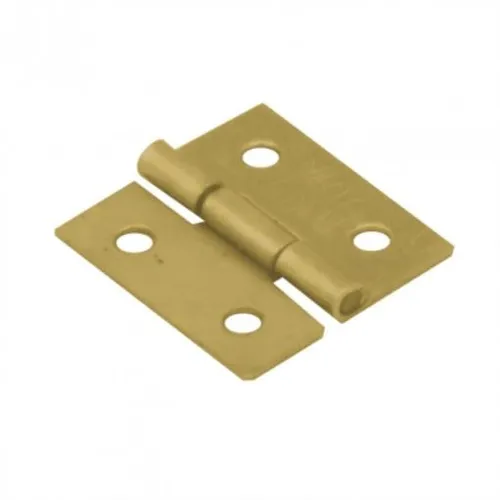 10x Kistenband mit vernietetem Stift gelb verzinkt 18x20x0,5mm