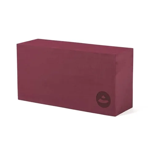 Bodhi Yoga Block ASANA BRICK | Yogablock aus EVA Schaumstoff | Hilfsmittel für Anfänger und Fortgeschrittene | Trainingszubehör für Yoga & Pilates | dunkelrot