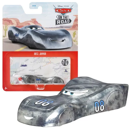 Mattel HHV02 Disney Pixar Cars on the Road Datz Jammin Spielzeugauto Actionauto Silber