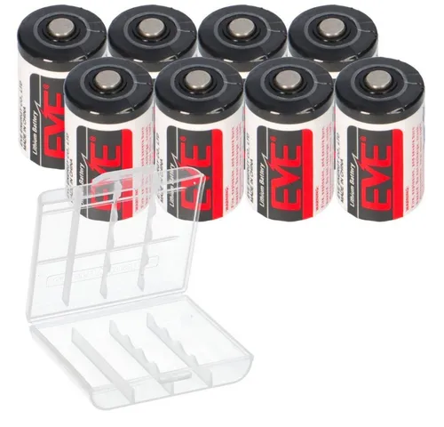 EVE 8x EVE Lithium 3,6V Batterie ER14250 1/2 AA ER 14250 + Box Batterie