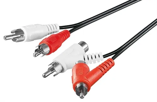 Cinchkabel stereo Cinch Chinch Kabel Durchleitung 4 Stecker 2 Buchsen RCA 1,50 m