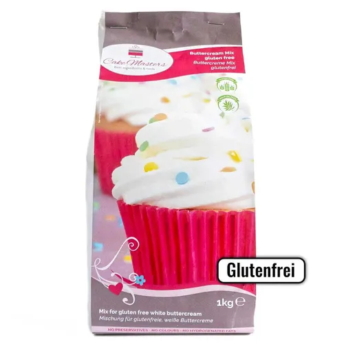 Cake-Masters Buttercreme 1kg Glutenfrei Dekorieren Füllen Kuchen Torten Cupcakes