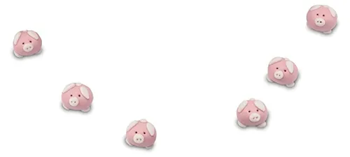 Set = 6 Ersatzschweinchen für Funny Pigz