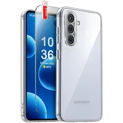 Schutzhülle Für Samsung Galaxy A36 5g, Verstärkte, Transparente Hülle, 2 Mm + 9h-glas
