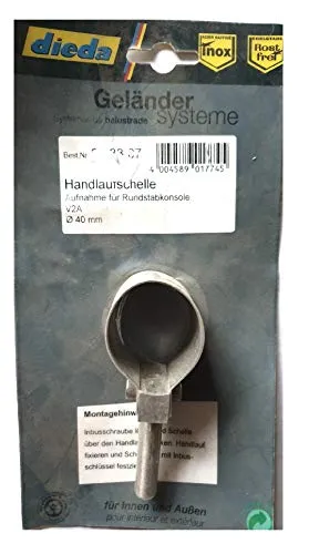 Handlaufschelle für Rundstabkonsole V2AArt.Nr. 3285483 - Aufnahme für Rundstabkonsole V2A D 40 cm - dieda -