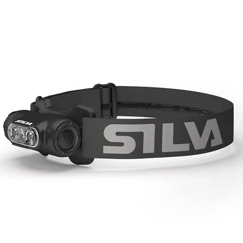 Silva Explore 4RC Stirnlampe - Aufladbar mit 400 Lumen - Wasserdichte Stirnlampe mit 400 Lumen, 3 Helligkeitsstufen und 3 LED-Farben. Ideal für Outdoor-Aktivitäten und vielseitige Befestigungsmöglichkeiten.