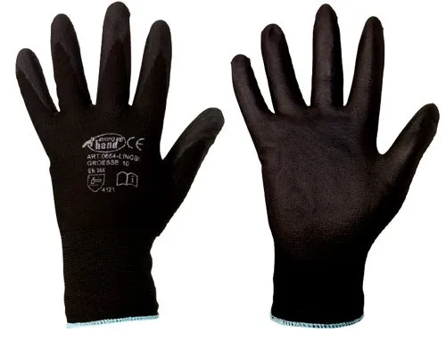 MECHANIKER-HANDSCHUHE PU beschichtet schwarz Gr. 9