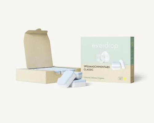 everdrop Spülmaschinen-Tabs (30 Stück) für nachhaltige Reinigung und strahlend sauberes Geschirr/Geschirrreiniger/Reiniger Spülmaschine /