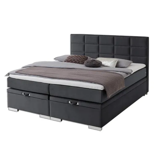 Boxspringbett grau H3 180x200 cm von Roller