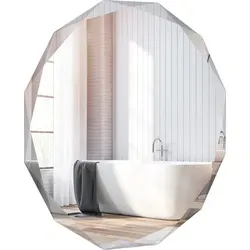 COSTWAY Hochwertiger Silberspiegel - rahmenloser Badezimmerspiegel zur Wandmontage - Badspiegel, 76 cm groß mit kristallklarer Reflexion und sicherem, splittersicherem Design für elegante und funktionale Raumgestaltung.