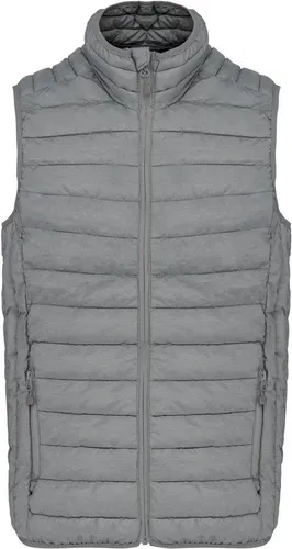 Kariban Herren Steppweste XL - Ultraleicht und Warm in Marl Silver - Hochwertige Herren Steppweste aus 100% Polyamid. Ultraleicht und warm, ideal für den Winter. Komprimierbar in Aufbewahrungsbeutel und mit zwei Reißverschlusstaschen für praktische Nutzung.