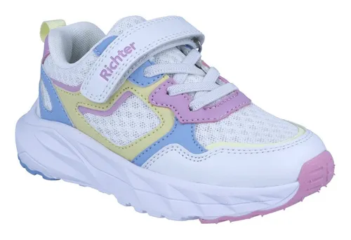 Richter Jumper WMS: Weit Sneaker Freizeitschuh mit Logoverzierung - Sneaker für kräftige Füße, mit herausnehmbarer Innensohle und praktischen Gummizug-Klettverschluss für optimalen Tragekomfort.