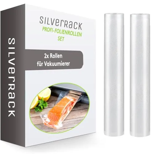2x Vakuumierrolle 20 x 600 cm – BPA-frei, extra stark & reißfest – Robuste, langlebige Folienrolle für Vakuumierer – Passend für alle Vakuumiergeräte – Sous Vide, Gefriertruhe, Vorrat, Lebensmittel