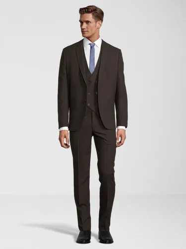 Steffen Klein Herren Business Anzug 3-teilig mit Weste - Eleganter 3-teiliges Herrenanzug in Slim Fit, ideal für Büro und festliche Anlässe. Die zweireihige Weste ist regulierbar und sorgt für perfekten Sitz.