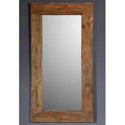 Spiegel Sheesham 115x3x60 grau geölt NATURE GREY #01 von Massivholzmöbel24