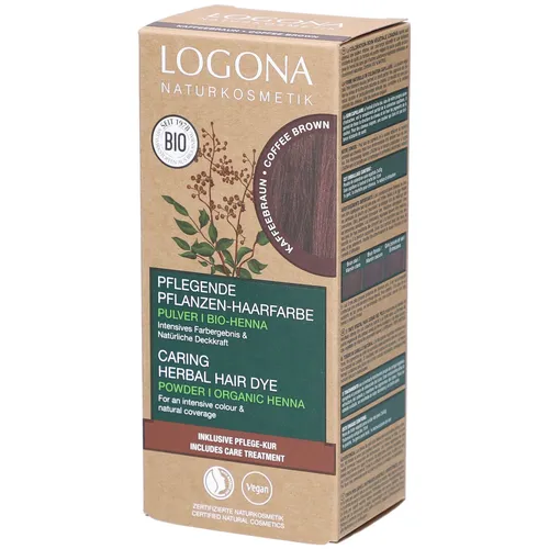 Logona Pflanzen-Haarfarbe Pulver Kaffeebraun Bio,