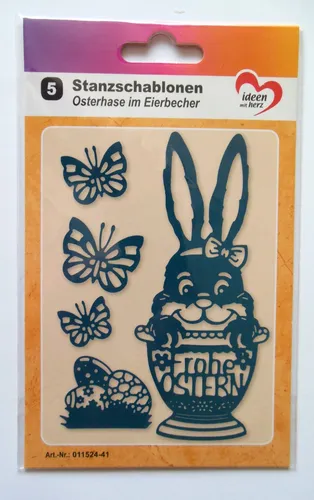 Stanzschablonen * Osterhase im Eierbecher *, Frohe Ostern,  K.Jittenmeier 5