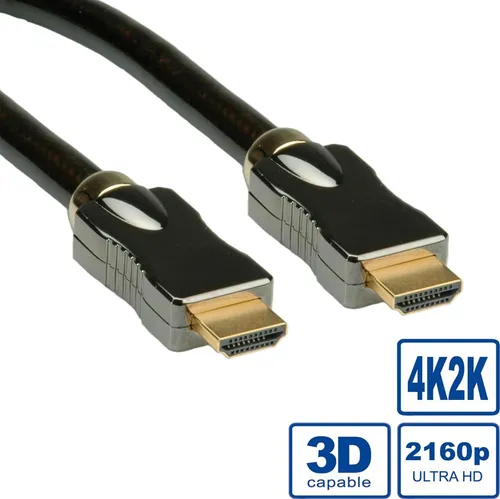 Roline HDMI Anschlusskabel 15m - 4K UHD - HDMI-Kabel für 4K UHD mit 15m Länge, ideal für gestochen scharfe Bildqualität und schnelle Datenübertragung bis 18 Gbit/s. Perfekt für Heimkino und Gaming.