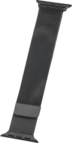 Peter Jäckel Smartwatch-Armband 17266 schwarz - Smartwatch Zubehör, elegantes Milanaise-Armband aus hochwertigem Metall für einen stilvollen Look und hohen Tragekomfort.