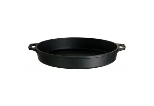 Gusseisenkuss Schmortopf Ø 30 cm - Robuste Gusspfanne von Gusseisenkuss® mit hervorragenden Koch- und Grilleigenschaften, ideal für alle Herdarten und als Servierpfanne, sorgt für perfekten Geschmack und einfache Reinigung.