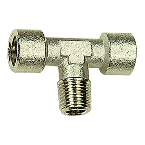 RIEGLER 112773-N 254.41 T-Stück, innen/außen/innen, G/R 1/8, SW 10, Messing vernickelt, 1Stk