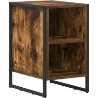 vidaXL Nachttisch Rauches Eiche 39,5 x 30 x 50 cm Holzwerkstoff 886634