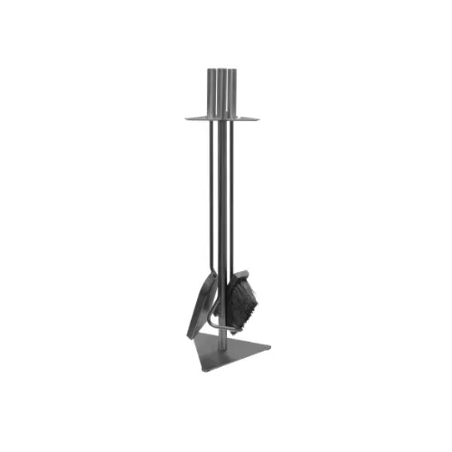 Amino-Flam Kaminbesteck 3-teilig – Stilvolles Kamin-Zubehör mit Besen, Schaufel & Schürhaken - Praktisches Kaminbesteck aus robustem Stahl mit eleganten Stahlgriffen. Ideal für die einfache Pflege Ihres Kamins. Das zeitlose Design fügt sich harmonisch in jede Wohnumgebung ein.