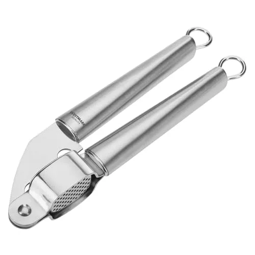 Westmark Knoblauchpresse mit herausnehmbarem Gittereinsatz, Länge: 20 cm, Rostfreier Edelstahl, Glory, Silber, 18362270