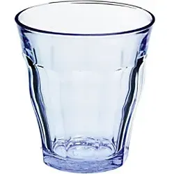 Becher Gehärtetes Glas 220 ml Blau, Transparent 6 Stück