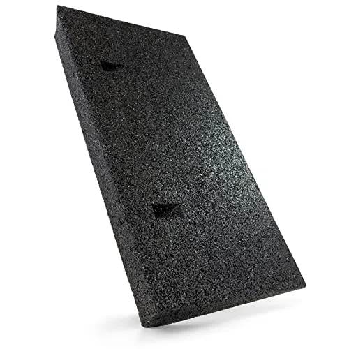 TOPRUBBER ® Bordsteinrampe 500x250x70 Bordstein Auffahrrampe aus Gummigranulat
