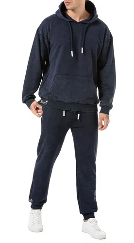 Red Bridge Herren Jogginganzug Sweat Suit Set mit Kapuzenpullover und Hose - Bequemer Jogginganzug aus 70% Baumwolle und 30% Polyester, ideal für Freizeit und Sport. Hochwertige Verarbeitung sorgt für angenehmen Tragekomfort.