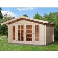 weka Weekendhaus 137 Gr.1 - Gemütliches Gartenhaus für entspannte Tage - Gartenhaus aus robustem 45 mm Holz, ideal für Freizeit und Lagerung, perfekt für Gartenliebhaber.
