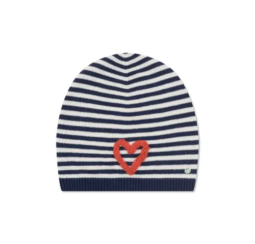 Codello Beanie Codello Mütze mit Herzstickerei Schmaler Rippstrickrand