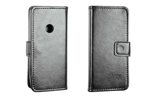 caseroxx Bookstyle Handytasche für Nokia 105/110 4G (2023), 105/110 4G (2nd Edition) in schwarz – Klapphülle mit Kreditkartenfächern, Magnetverschluss, Standfunktion & Rundumschutz