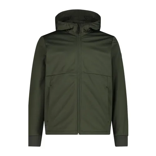 CMP Herren Hoodie Jacke XL in Grün - Wanderjacke aus wasserdichtem und atmungsaktivem Softshell-Material, ideal für Outdoor-Abenteuer und wechselhaftes Wetter.