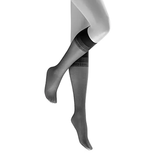 Hudson Damen Kniestrümpfe Glamour 20 transparenter Glanz 20 DEN Black 0005 39-42