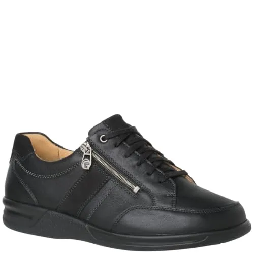 Ganter Kurt Schnürschuh schwarz 45 EU - Wanderschuhe aus 100% Leder, ideal für lange Wanderungen. Der Schnürschuh bietet optimalen Halt und Komfort mit atmungsaktivem Innenmaterial und leicht profiliertem Gummiprofil.