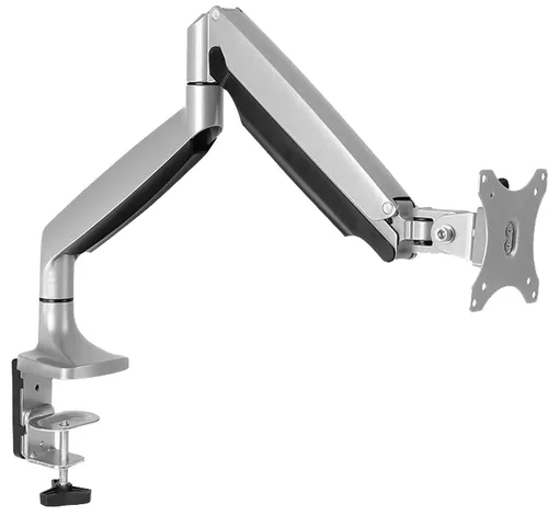 LogiLink BP0042 Aluminium Monitor-Schreibtischhalterung - 13-32 Zoll, elegantes Design mit Gasdruckfeder und max. Tragkraft von 9 kg